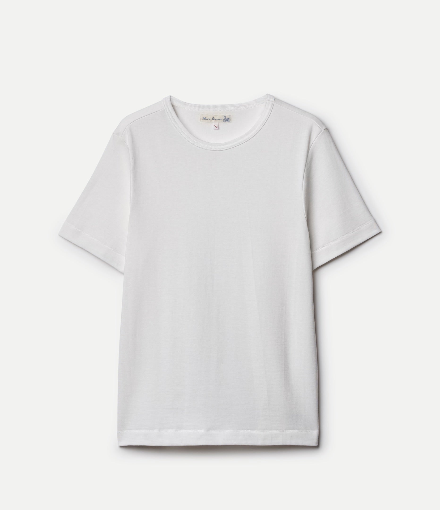 White cropped t-shirt on a white background