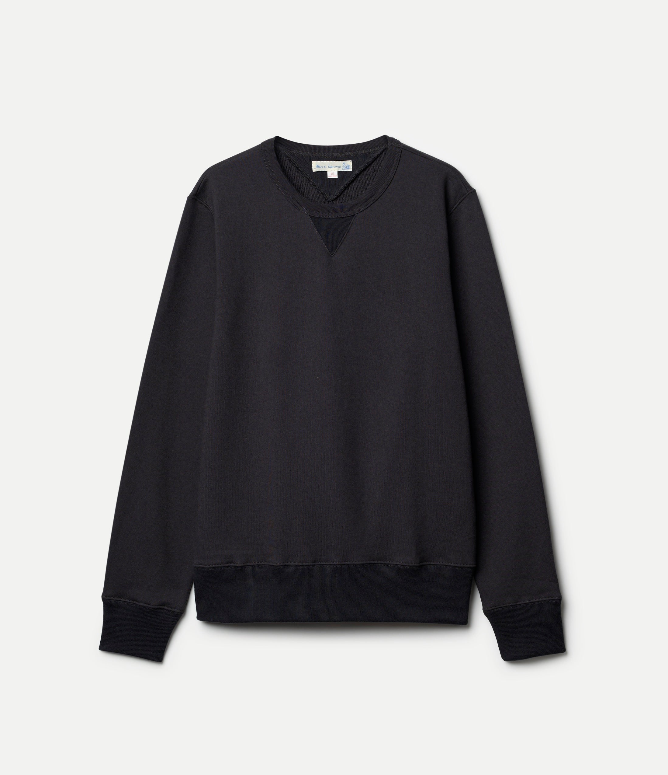 Dark grey sweatshirt on a light gray background