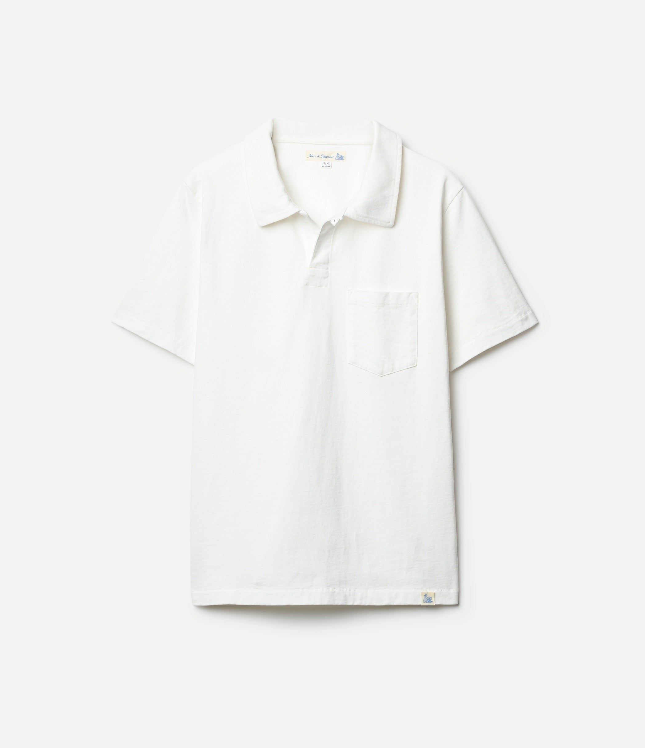 White polo shirt on a white background