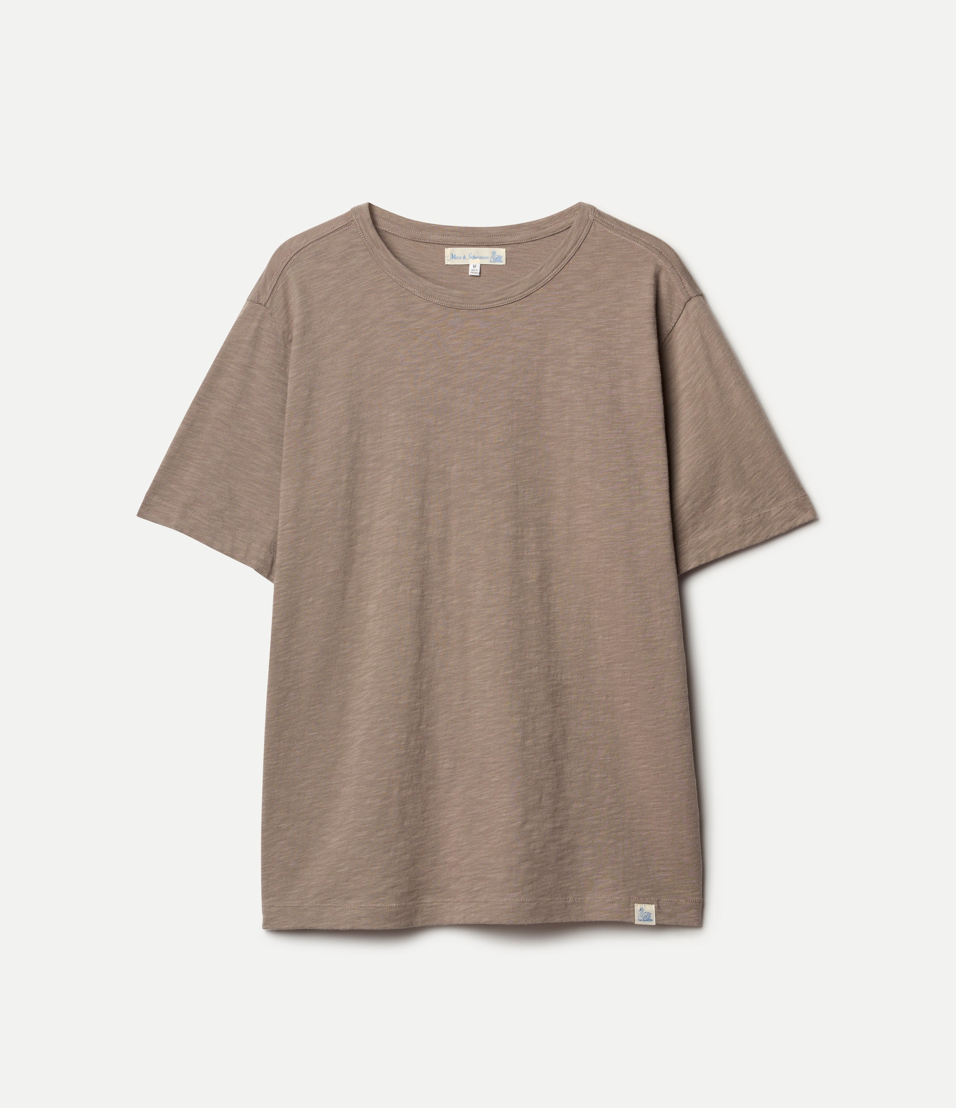 Brown t-shirt on a light gray background