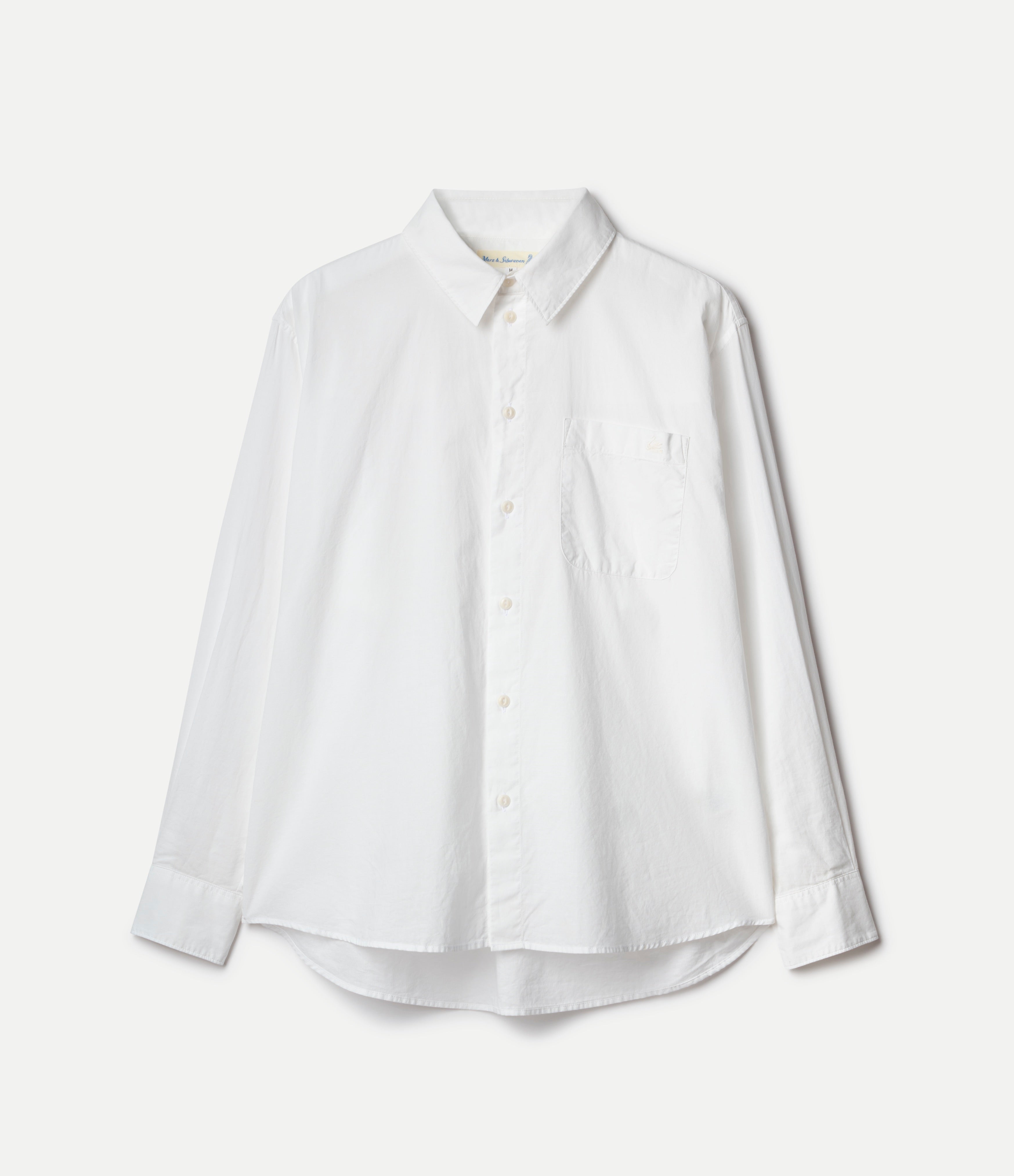 White shirt on a light gray background