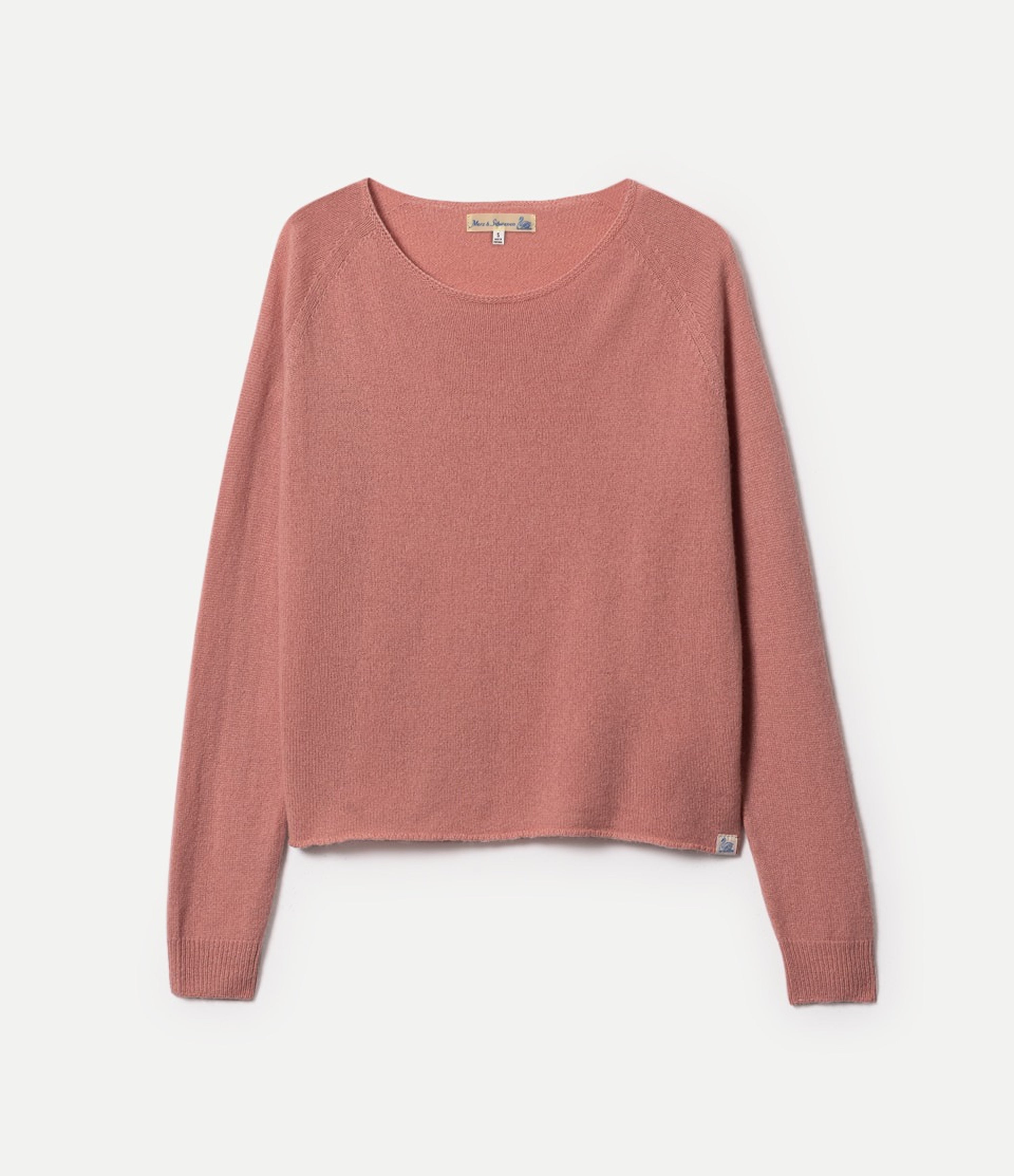 Pink long-sleeve shirt on a white background