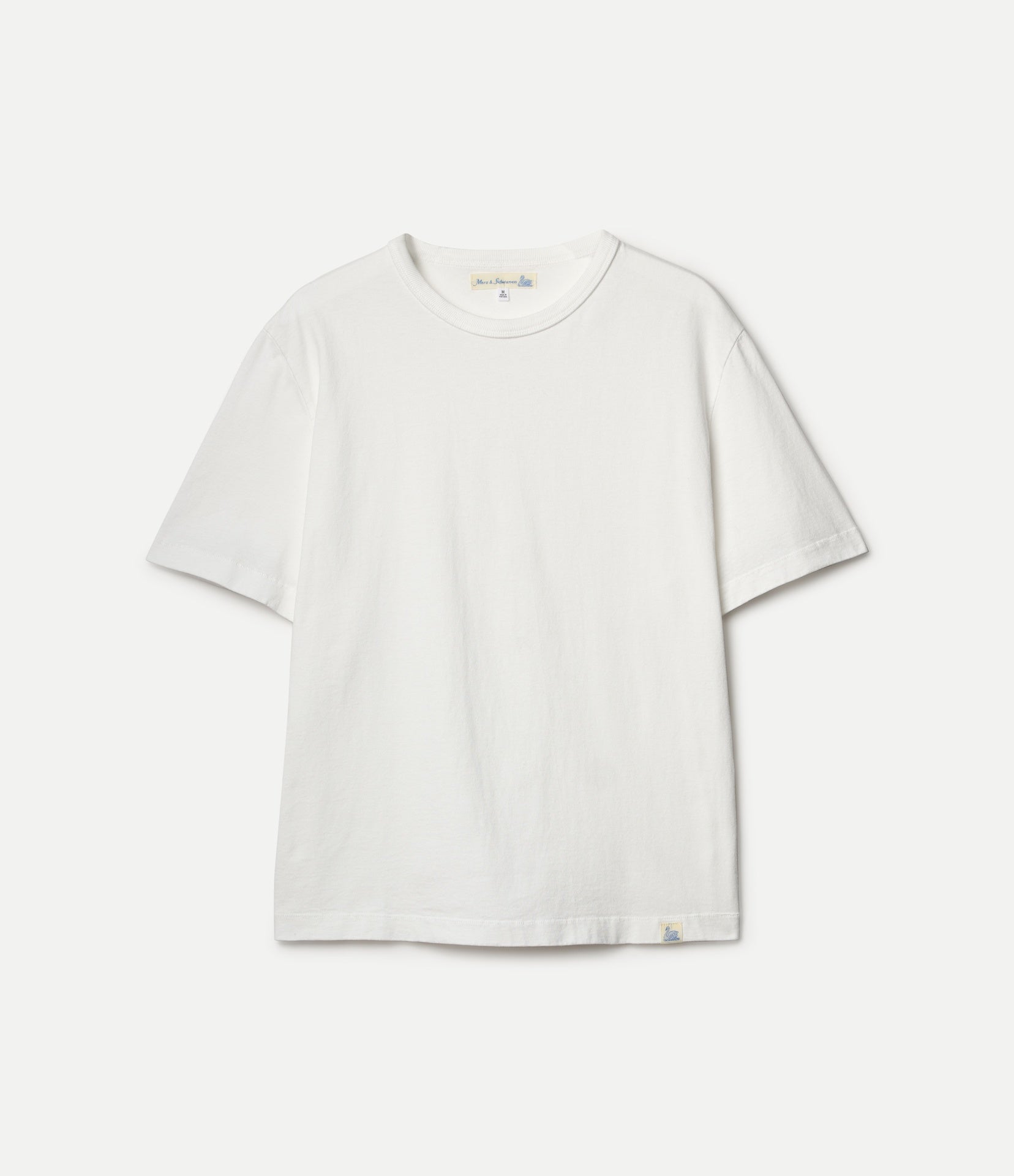 Cropped White t-shirt on a light gray background