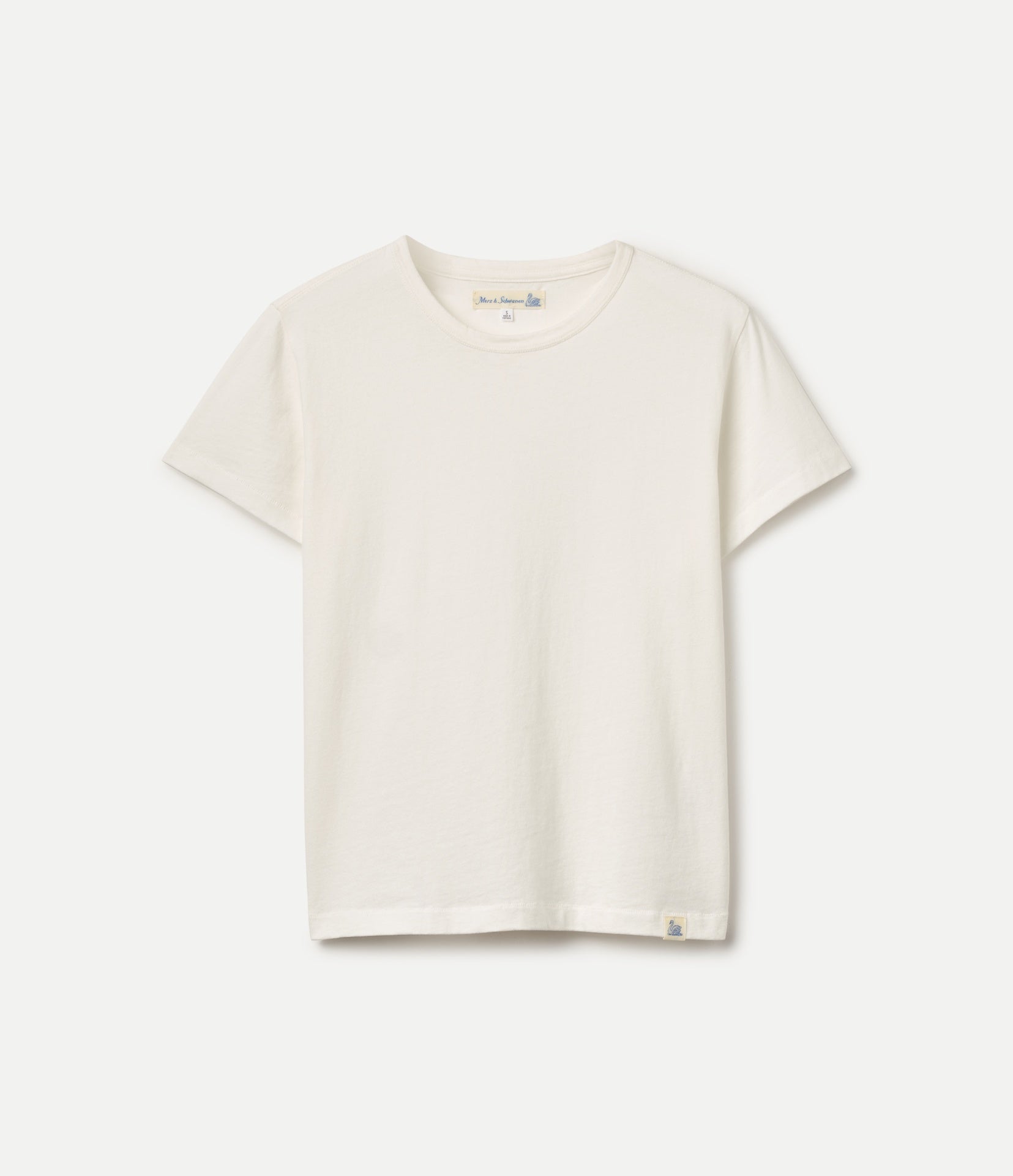 An white short-sleeve crewneck t-shirt by The North Face, displayed flat against a clean, light off-white background.